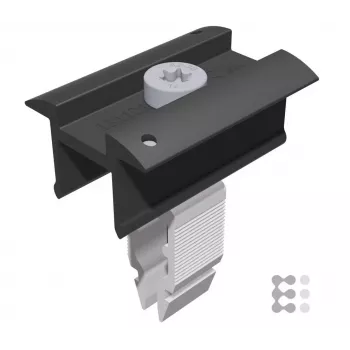 Schletter Rapid16 Erdungsklemme für PV-Module 30-40 mm, schwarz eloxiertes Aluminium (131121-901)