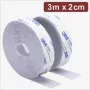 Quadrios 24CA323 Selbstklebendes Klettband, 3 m x 20 mm, Weiß