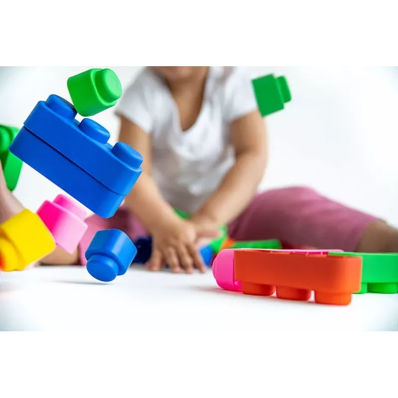 Gerardo's Toys Weiche Bausteine Set, 71 Teile, EVA-Schaum, Mehrfarbig