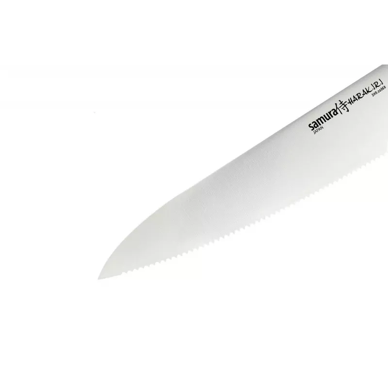 SAMURA Harakiri Universalmesser 125 mm AUS-8 Stahl Schwarzer Griff