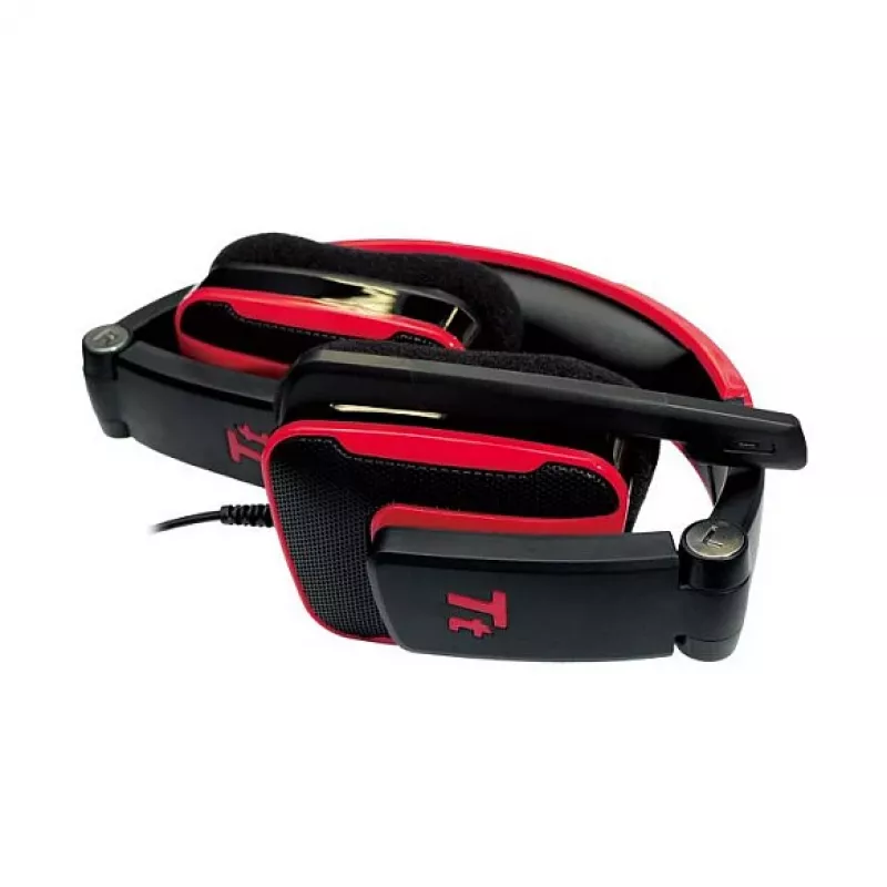 Thermaltake Tt eSPORTS SHOCK Gaming-Headset - Royal Red, kabelgebunden 3,5 mm, Over-Ear, einziehbares Mikrofon, faltbar