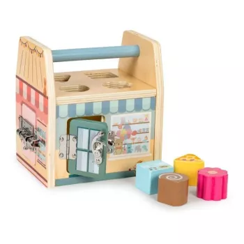 Gerardo's Toys Holz-Aktivitätshaus mit Schlössern für Kleinkinder ab 18 Monaten