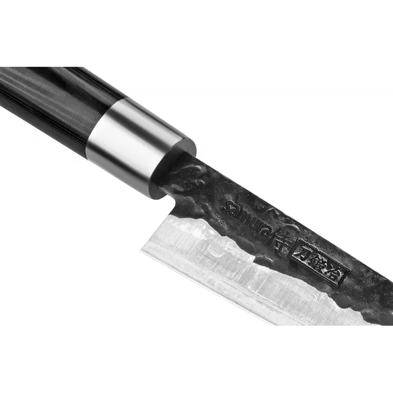 SAMURA Blacksmith Nakiri-Messer 162 mm, AUS-8 Edelstahl, gehämmertes Blatt, G10-Griff