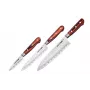 SAMURA Harakiri 3-teiliges Messerset mit AUS-8 Edelstahlklingen, schwarze ABS-Griffe