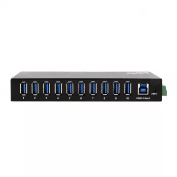 EXSYS EX-11290HMS USB 3.2 Gen 1 10-Port Hub mit 12V/5A Netzteil