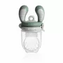 Kidsme Food Feeder Large Grau - Baby Obst- & Gemüse-Nibbler, 6+ Monate, Silikonbeutel, BPA-frei