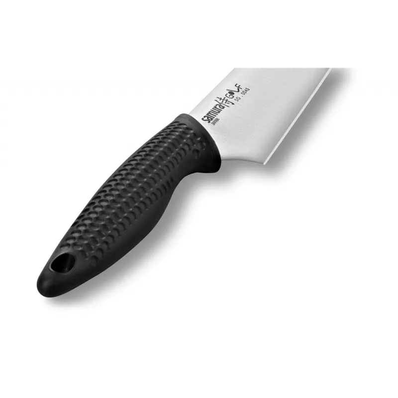 SAMURA Golf Aufschnittmesser 251 mm AUS-8 Edelstahl Schwarzer Griff