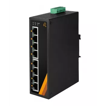 EXSYS EX-6226POE Industrie 8-Port Gigabit PoE+ Switch, 12-36VDC, DIN-Schiene