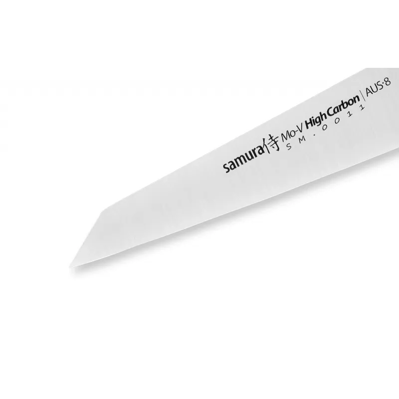 SAMURA Harakiri Allzweckmesser 93 mm AUS-8 Edelstahl Schwarzer ABS-Griff