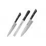 SAMURA Harakiri 3-teiliges Messerset mit Schäl-, Allzweck- und Kochmesser, AUS-8 Edelstahlklingen, schwarze ABS-Griffe