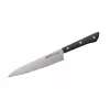 SAMURA Harakiri 3-teiliges Messerset mit Schäl-, Allzweck- und Kochmesser, AUS-8 Edelstahlklingen, schwarze ABS-Griffe