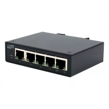 EXSYS 5-Port Industrial Ethernet Switch, 10/100 Mbps, DIN-Rail, -40° bis +75°C EX-6200-T