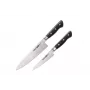 SAMURA PRO-S 2-teiliges Messerset mit AUS-8 japanischem Stahl Kochmesser und Officemesser, G-10 Griffe, 58-59 HRC