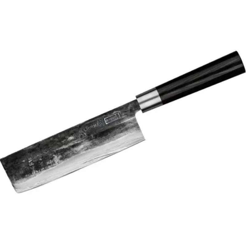 SAMURA SP5-0220 3-teiliges Küchenmesserset, AUS-8 Edelstahlklingen, schwarze ABS-Griffe, Schäl-, Allzweck- und Kochmesser