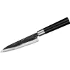 SAMURA SP5-0220 3-teiliges Küchenmesserset, AUS-8 Edelstahlklingen, schwarze ABS-Griffe, Schäl-, Allzweck- und Kochmesser