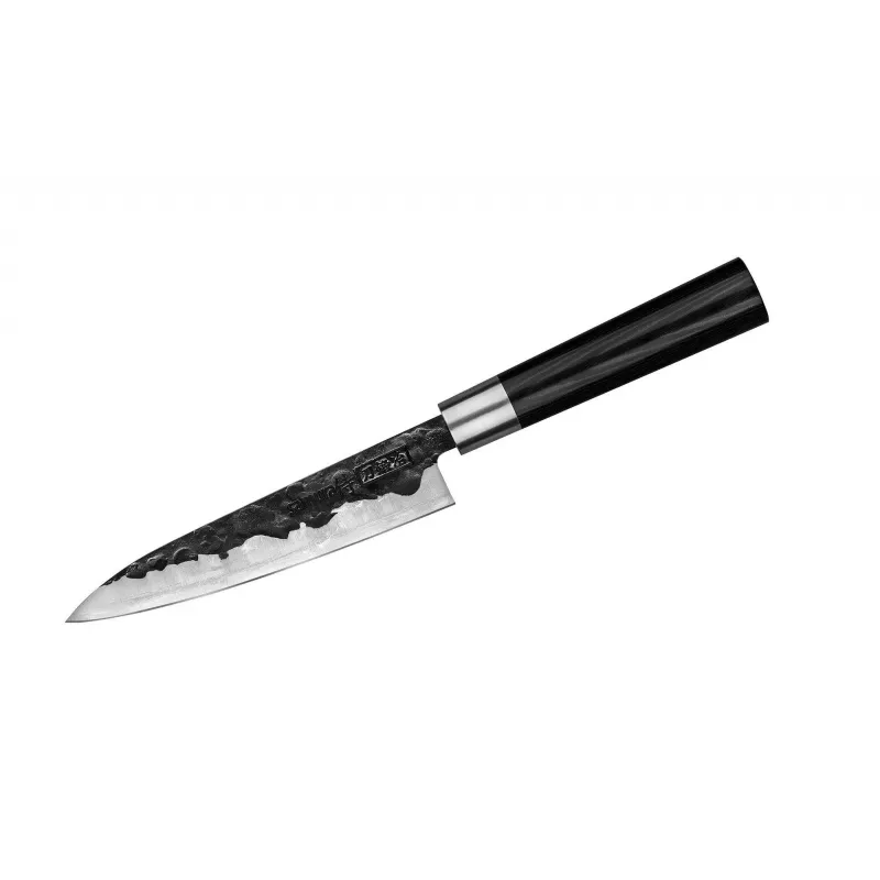 SAMURA Blacksmith 3-teiliges Messerset - Kochmesser, Universalmesser, Officemesser - AUS-8-Stahl, G-10-Griffe