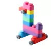 Gerardo's Toys Weiche Bausteine mit Rädern, 33 Teile (25 Bausteine + 8 Radteile)