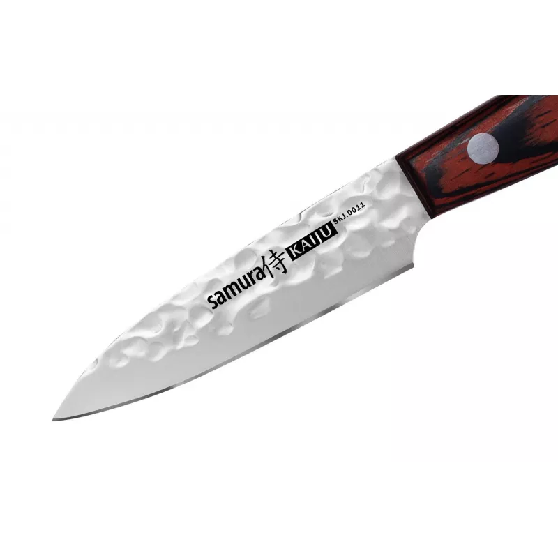 SAMURA Kaiju Schälmesser 78 mm AUS-8 Edelstahl Pakkawood Griff