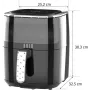 QUIN 4,5L Digitale Heißluftfritteuse, 1500W, 80-200°C, 60-Min-Timer, 8 Voreinstellungen, Schwarz