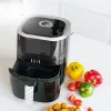 QUIN 4,5L Digitale Heißluftfritteuse, 1500W, 80-200°C, 60-Min-Timer, 8 Voreinstellungen, Schwarz
