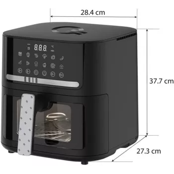 QUIN YJ-6505ADV Digitale Heißluftfritteuse 6,5L Schwarz