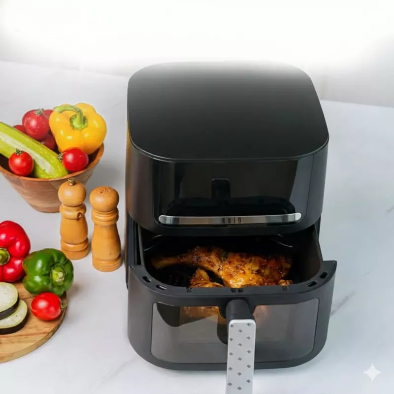 QUIN YJ-6505ADV Digitale Heißluftfritteuse 6,5L Schwarz