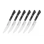 SAMURA Harakiri 6-teiliges Steakmesser-Set, AUS-8 Edelstahl, schwarze ABS-Griffe