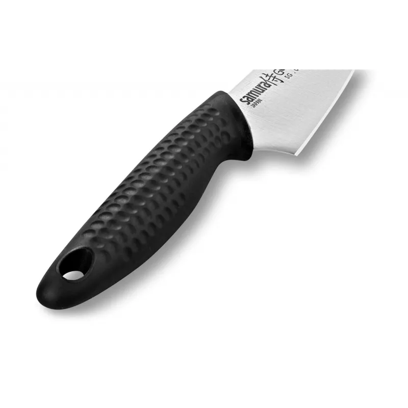 SAMURA Golf Schälmesser 98mm AUS-8 Edelstahl Schwarzer ABS Griff