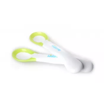 Kidsme Temperaturanzeigende Fütterungslöffel, 2er-Pack, Limette, 6m+