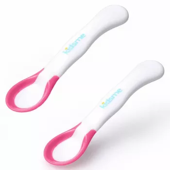 Kidsme Temperaturanzeigende Babylöffel, Lavendel, 2er-Pack, 6+ Monate