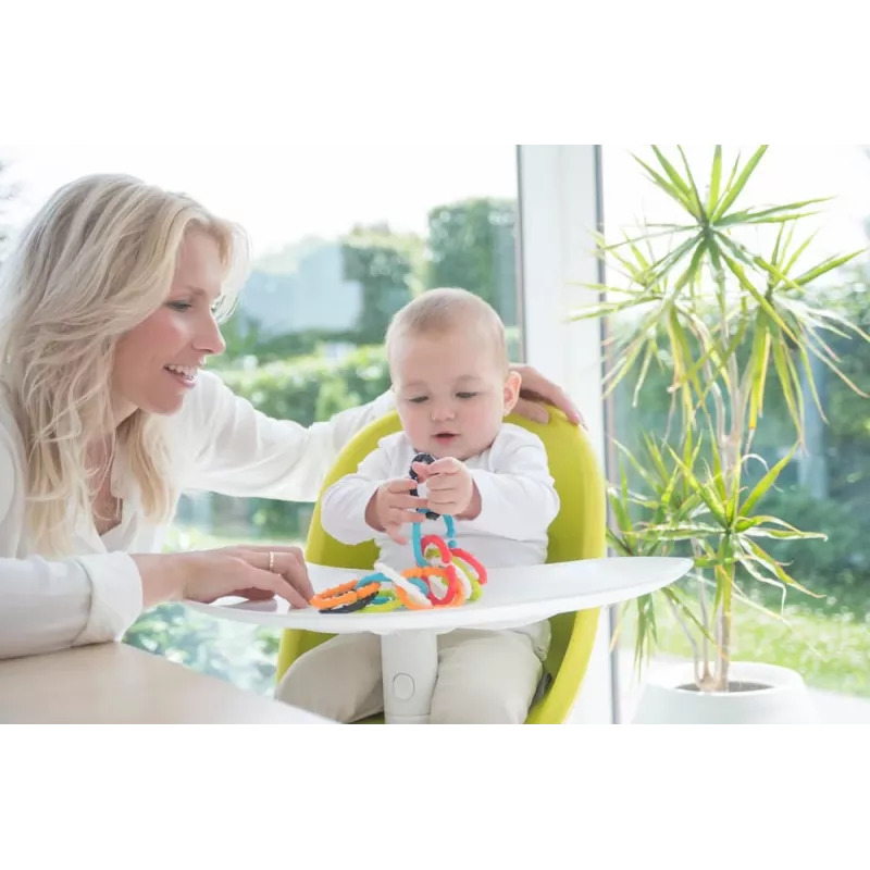 Kidsme Stage Beißring-Kette, 3M+, lebensmittelechtes Silikon, BPA-frei, 3er-Set Glieder, verschiedene Farben