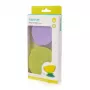 KIDSME Stay-in-Place Saugmatte für Schüsseln, Flaschen und Becher, 2er-Pack, Limette & Lavendel