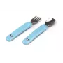 Kidsme Aquamarine Baby-Löffel- und Gabel-Set – Selbstfütterungs-Besteck für 6+ Monate