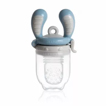 Kidsme Food Feeder Medium Azure – Silikon Baby Obst- & Gemüsebeißring, 4m+