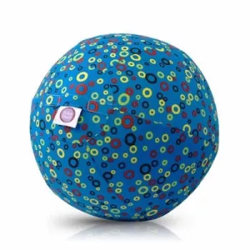 BUBA BLOON Bubabloon Latexballon mit Stoffbezug, Kreise Blau