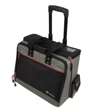 C.K Tools Magma Techniker Rollwerkzeugkoffer mit Rädern, 50+ Fächer, Teleskopgriff, Schwarz/Rot (MA2652)