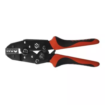 C.K Tools T3697A Ratschen-Crimpzange für unisolierte Kabelschuhe 1-10 mm²