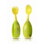 Kidsme 9853 LI Baby-Besteck-Set, Löffel und Gabel, Limette, ab 9 Monaten