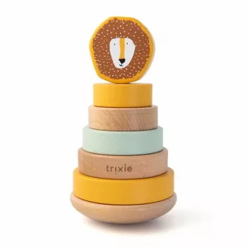 Trixie Löwe Holz-Steckpyramide Spielzeug, 12m+