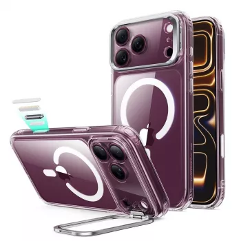 ESR Classic Hybrid Kickstand MagSafe Hülle für iPhone 17 Pro Max / 18 Pro Max, Transparent