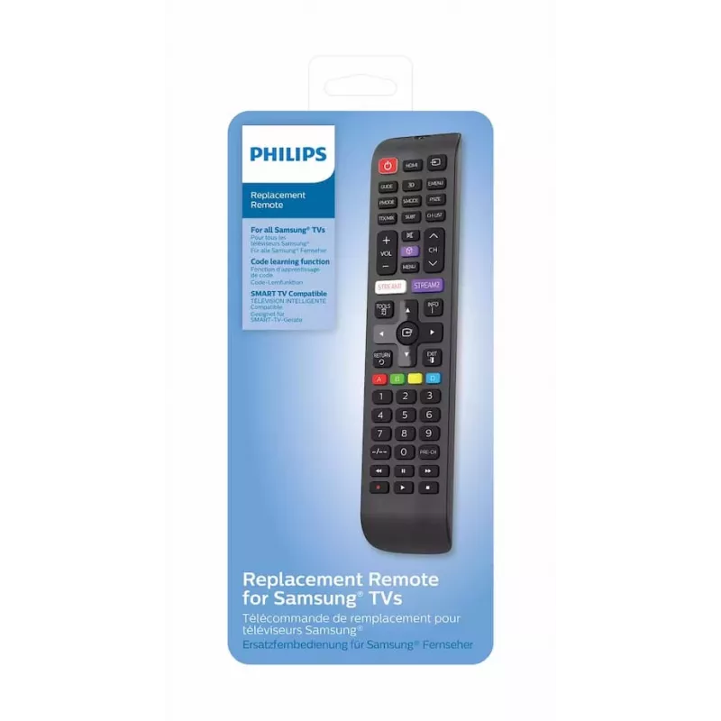 PHILIPS SRP4010/10 Universal-Fernbedienung – 8-in-1 Infrarot, Lernfunktion, Schwarz