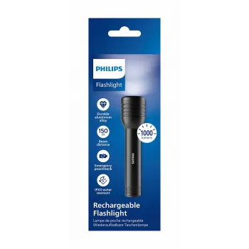 Philips SFL7005R/10 LED-Taschenlampe, Schwarz