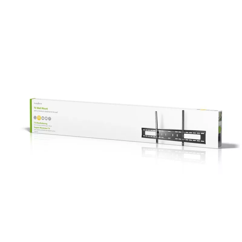 Nedis feste TV-Wandhalterung für 60-100 Zoll Bildschirme, max. 75 kg, VESA 200x200 bis 800x400, Schwarz