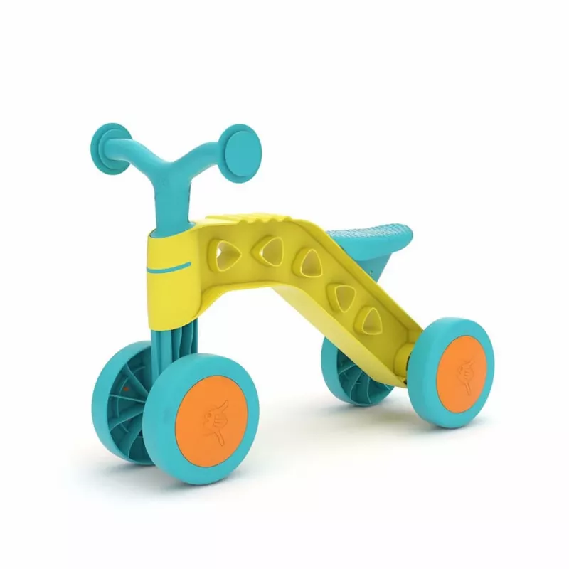 Chillafish Itsibitsi 4-Rad-Laufrad für Kleinkinder, Gelb/Hellblau, 1-3 Jahre