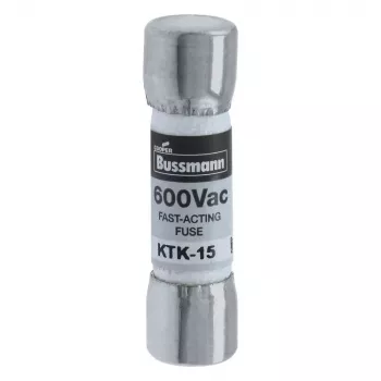 Eaton KTK-15 Patronensicherung, 15 A, 600 V AC/DC, superflink, 10 mm x 38 mm, 10er-Pack