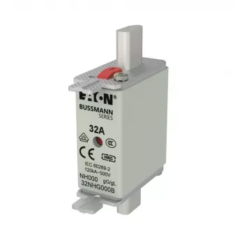 Eaton 32NHG000B NH-Sicherungseinsatz mit mechanischer Anzeige, 32 A, 500 V AC, Größe 000, gG, 3er-Pack