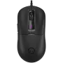 LORGAR LRG-MSA10R-BK Gaming-Maus mit Kabel, Pixart PMW3311 optischer Sensor, 6400 DPI, RGB, 7 programmierbare Tasten, Schwarz