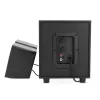 Nedis CSPR10021BK 2.0 Stereo USB-betriebene PC-Lautsprecher, 6W RMS, Schwarz