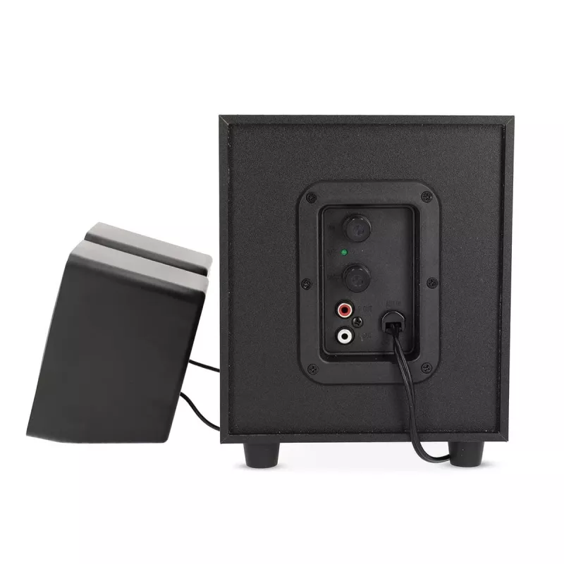 Nedis CSPR10021BK 2.0 Stereo USB-betriebene PC-Lautsprecher, 6W RMS, Schwarz