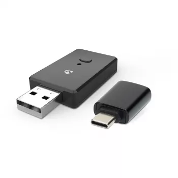 Nedis CKAA2400BK Bluetooth 5.0 USB-A Adapter Schwarz 10 m Reichweite